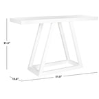 SAFAVIEH Marla White Lacquer Console - 51 x 15.6 x 31.5 - 51Wx16Dx32H