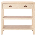 SAFAVIEH Iza Light Natural Raffia/ Gold Console Table - 31 W x 14 L x 30 H - 31Wx14Dx30H