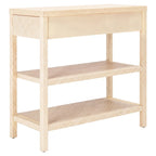 SAFAVIEH Iza Light Natural Raffia/ Gold Console Table - 31 W x 14 L x 30 H - 31Wx14Dx30H