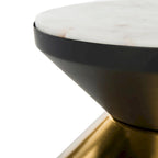 SAFAVIEH Margunde Black/ Gold Stone Top Side Table - 14.3 x 14.3 x 16 - 14Wx14Dx15H
