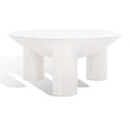 SAFAVIEH Couture Isavella Rd Wood Coffee Table - 35 In W x 35 In D x 16 In H - 35Wx35Dx16H