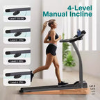 SereneLife Folding Treadmill for Home  Compact, Space-Saving, Adjustable Speed with LCD Display and Built-in Programs