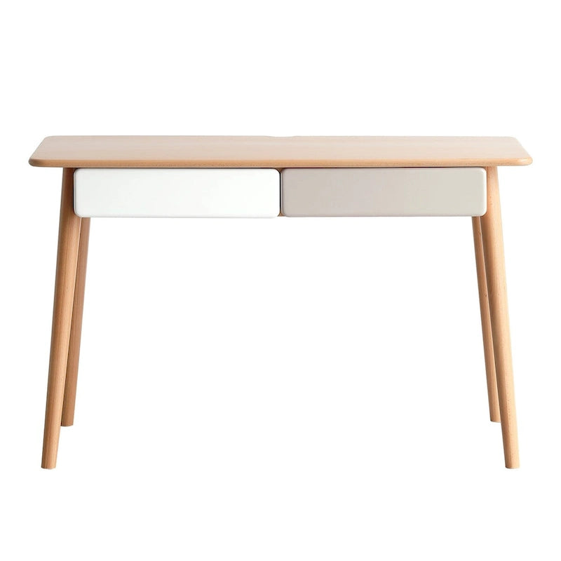 Scrivania per computer in legno massello da 47" con 2 cassetti per l'ufficio di casa