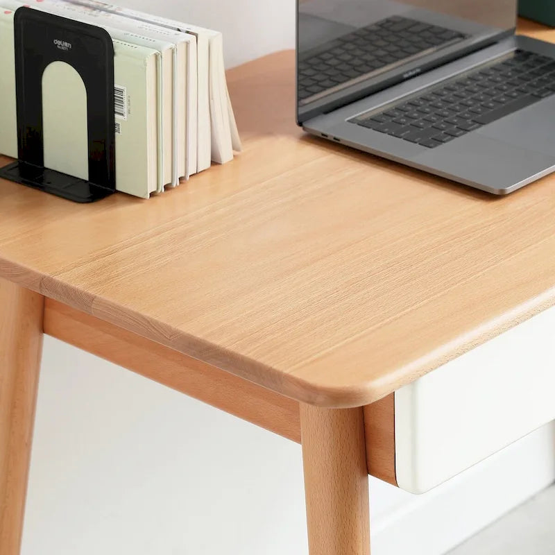 Scrivania per computer in legno massello da 47" con 2 cassetti per l'ufficio di casa