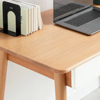 Scrivania per computer in legno massello da 47" con 2 cassetti per l'ufficio di casa