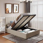Full/Queen Upholstered Platform Bed with Lift Up Storage