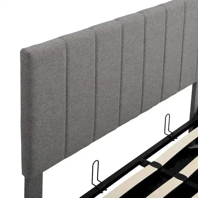 Full/Queen Upholstered Platform Bed with Lift Up Storage