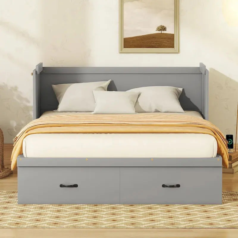 Letto a scomparsa con porta USB e un ampio cassetto