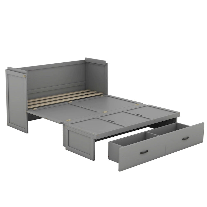 Letto a scomparsa con porta USB e un ampio cassetto