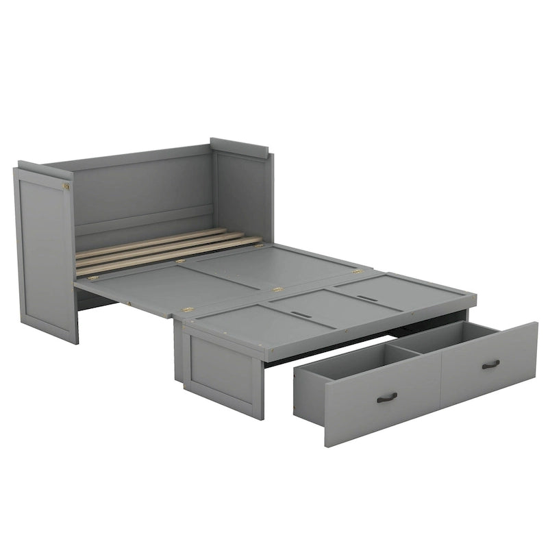 Letto a scomparsa con porta USB e un ampio cassetto