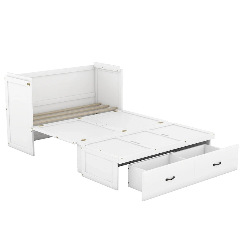 Letto a scomparsa con porta USB e un ampio cassetto