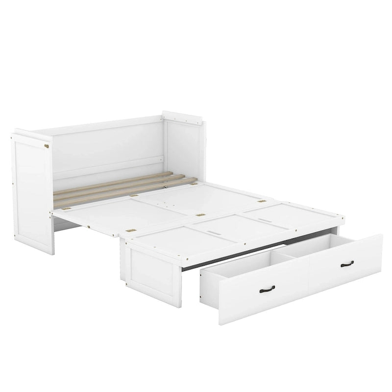 Letto a scomparsa con porta USB e un ampio cassetto
