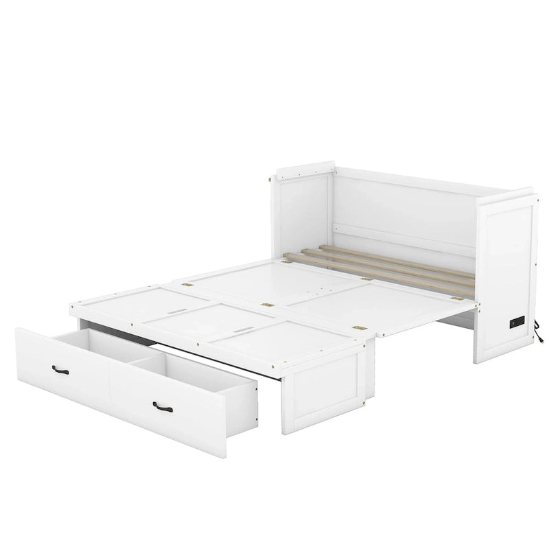 Letto a scomparsa con porta USB e un ampio cassetto