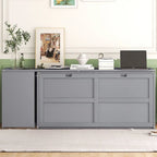 Queen Size Murphy Bed with Rotable Desk