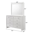 Camera da letto Sim 4 pezzi con pannelli bianchi
