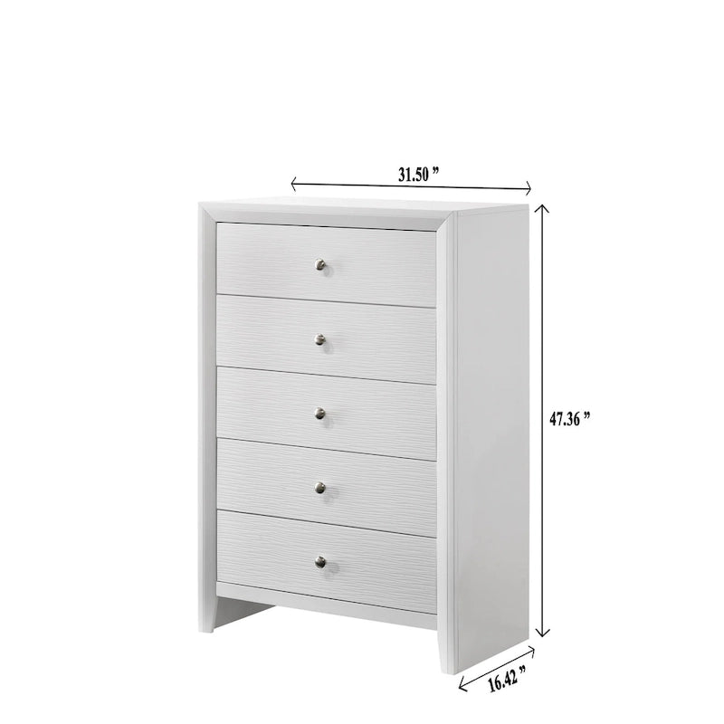 Camera da letto Sim 4 pezzi con pannelli bianchi