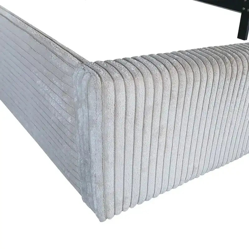 Footboard Drawer Storage Upholstered Wingback Bed