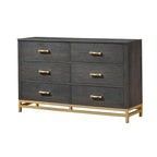 Wedro 5 Piece Dark Brown Rustic Panel Bedroom Set