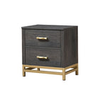 Wedro 5 Piece Dark Brown Rustic Panel Bedroom Set