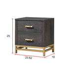 Wedro 5 Piece Dark Brown Rustic Panel Bedroom Set