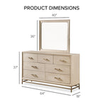 Camera da letto 5 pezzi in legno massiccio di quercia tradizionale Drayden di Furniture of America