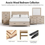 Camera da letto 5 pezzi in legno massiccio di quercia tradizionale Drayden di Furniture of America