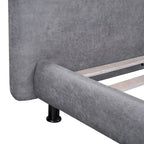 Queen Size Platform Bed with Two Large Headrests