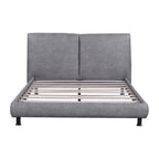 Letto a piattaforma Queen Size con due poggiatesta grandi