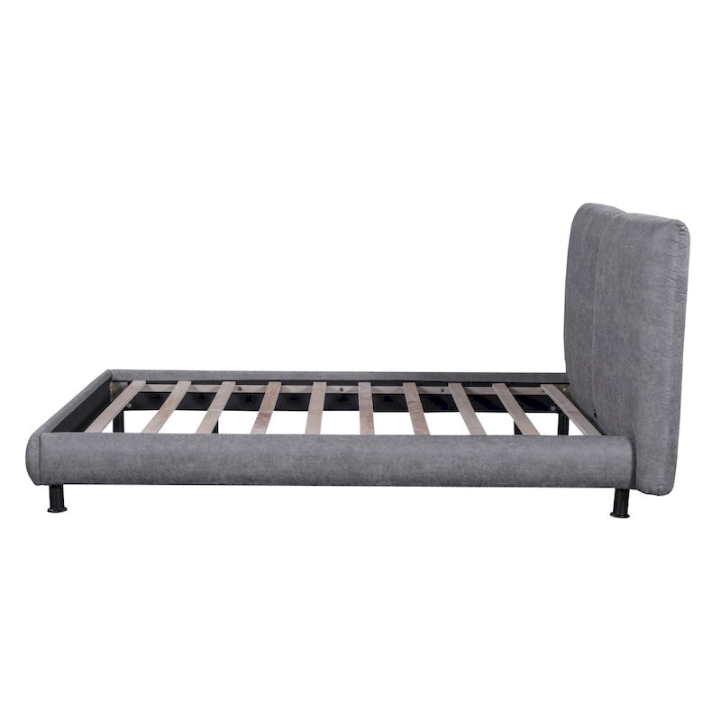 Letto a piattaforma Queen Size con due poggiatesta grandi