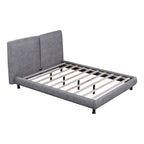 Letto a piattaforma Queen Size con due poggiatesta grandi