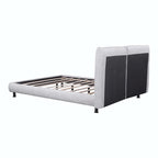 Letto a piattaforma Queen Size con due poggiatesta grandi