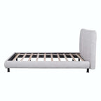 Letto a piattaforma Queen Size con due poggiatesta grandi
