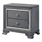 Furniture of America Taia Contemporary Grey 3-Piece Panel Bed, Nightstand and Dresser Set with LED