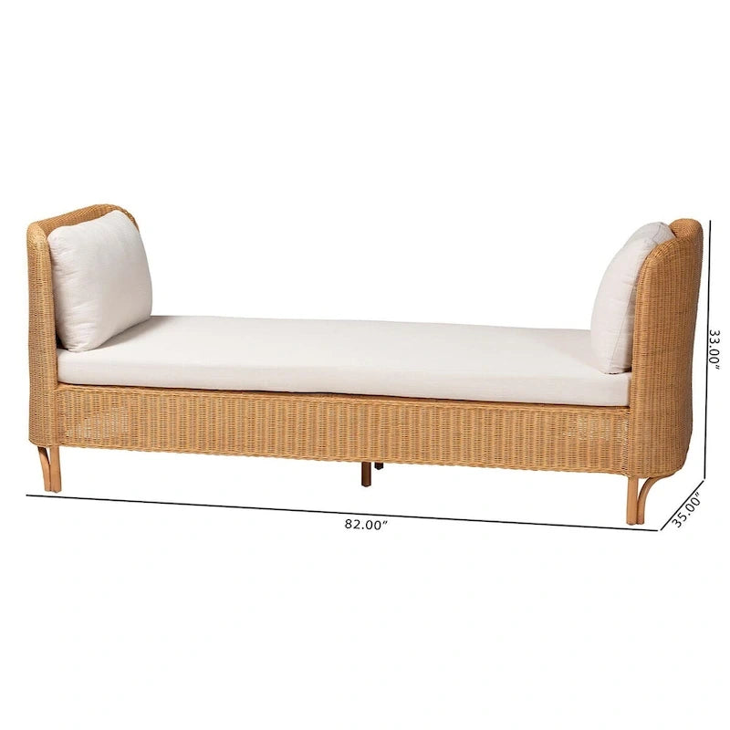 Diva Bohemian Light Honey Rattan Daybed