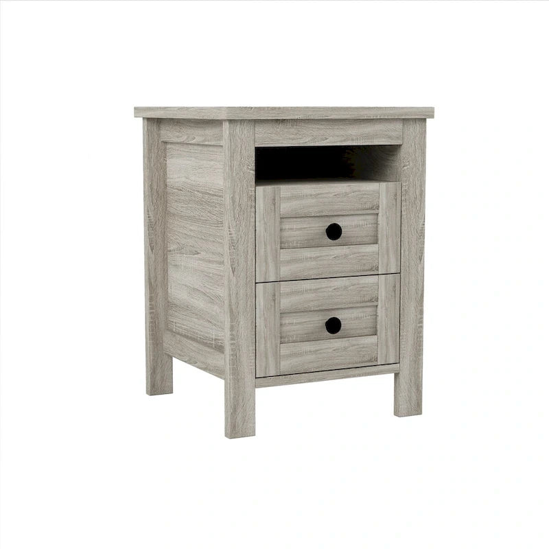 3-Pieces Bedroom Sets Queen Size Platform Bed with Storage Nightstand and Dresser