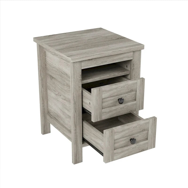 3-Pieces Bedroom Sets Queen Size Platform Bed with Storage Nightstand and Dresser
