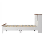 3-Pieces Bedroom Sets Queen Size Platform Bed with Storage Nightstand and Dresser