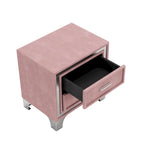 3-Pieces Bedroom Sets with Queen Size Upholstered Platform Bed and Two Nightstands
