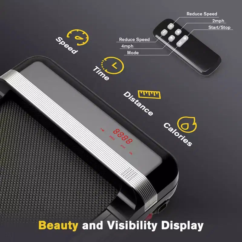 Redliro Walking Pad with Incline Under Desk Treadmill 1 Step Adjust Incline Treadmill for Home Office Portable for Walking Jogging