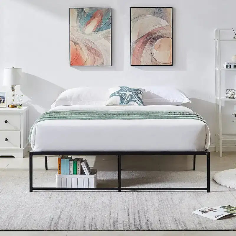 Javlergo 14-Inch Full Size Metal Platform Bed Frame, No Box Spring Needed