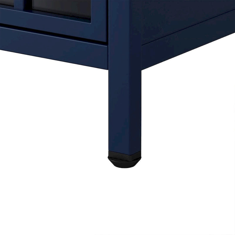 Set of 2 Modern Nightstand with Storage Cabinet & Solid Wood Tabletop