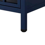 Set of 2 Modern Nightstand with Storage Cabinet & Solid Wood Tabletop