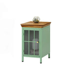 Set of 2 Modern Nightstand with Storage Cabinet & Solid Wood Tabletop