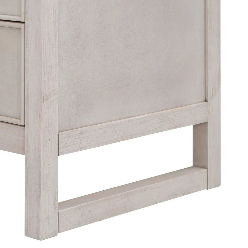 Cassettiera Rustica in Legno da 47,8 L per Camera da Letto