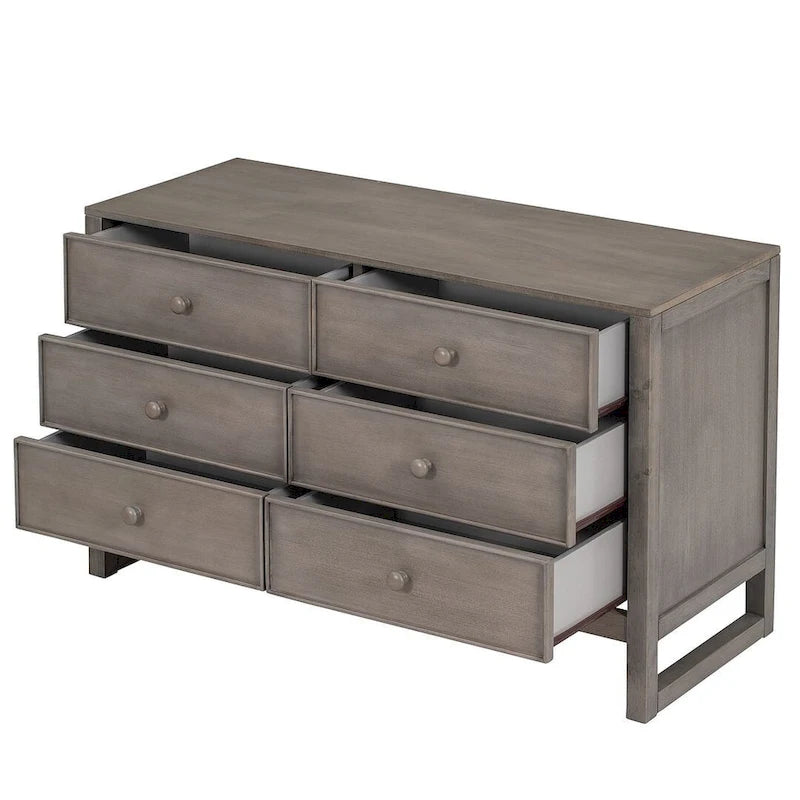 Cassettiera Rustica in Legno da 47,8 L per Camera da Letto