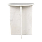 Cecil 17.75 Contemporary Natural Marble Handmade X-Shaped End Table, by JONATHAN Y.