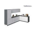 Kitchen Prestige Collection White Matte Color Base Size 11Ft Wide - 138x85