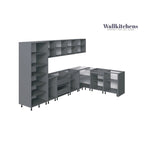 Kitchen Prestige Collection White Matte Color Base Size 11Ft Wide - 138x85