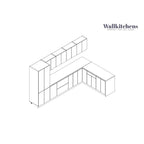Kitchen Prestige Collection White Matte Color Base Size 11Ft Wide - 138x85