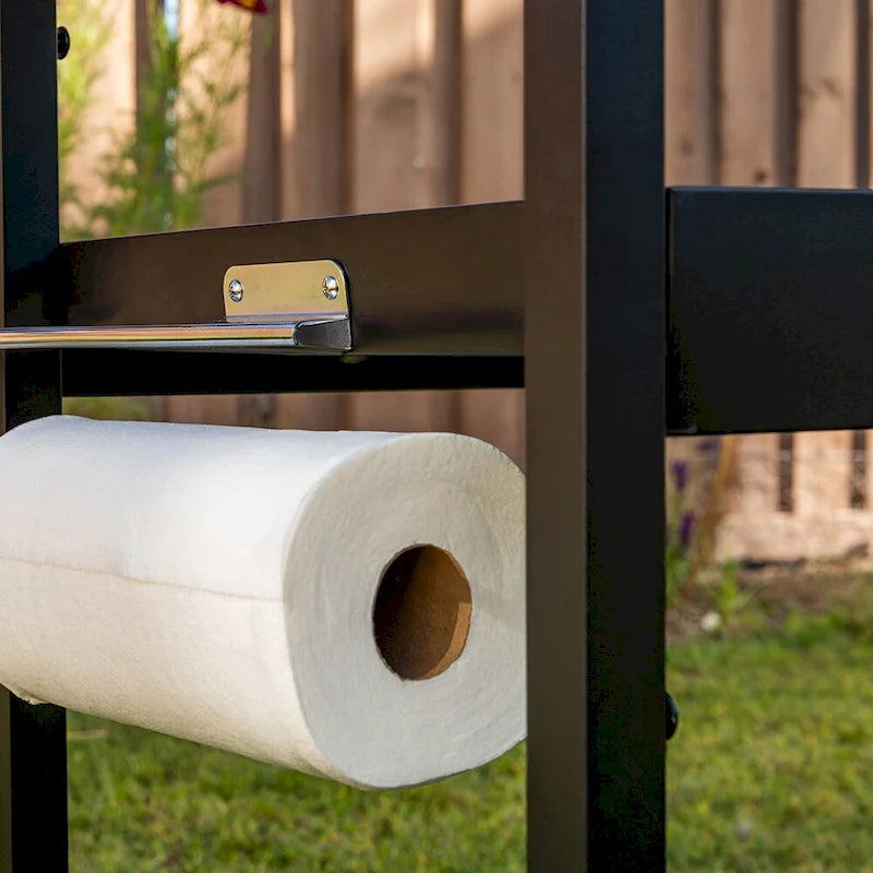 Carrello da preparazione BBQ Nexgrill in acciaio inossidabile da esterno con doppio ripiano